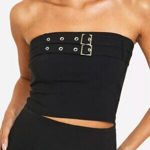 Boohoo Double Belt Detail Corset - Size 10 - NWT
